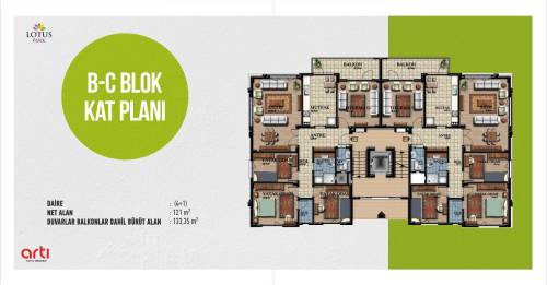 B-C Blok Kat Planı