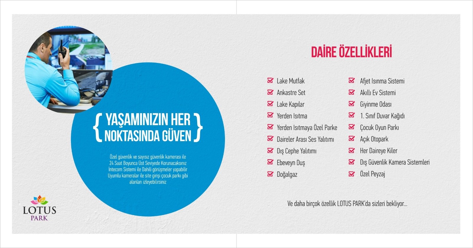 Lotus Park Daire Özellikleri